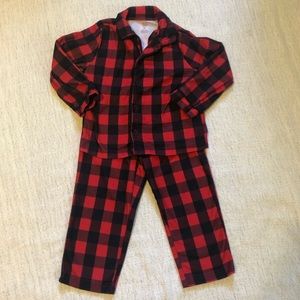 Fleece Buffalo plaid pajamas set